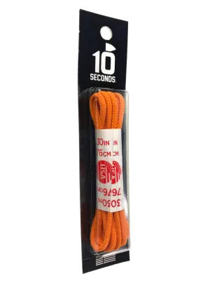 10 Seconds ® Round Dress Laces | Waxed Olivier Orange