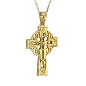 10K Gold Tiny Celtic Cross Necklace