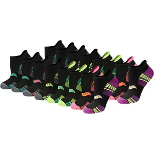 16-Pack Athletic Low Cut Socks - Cushioned and Comfortable