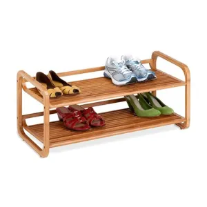 2 Tier Bamboo Shoe Rack