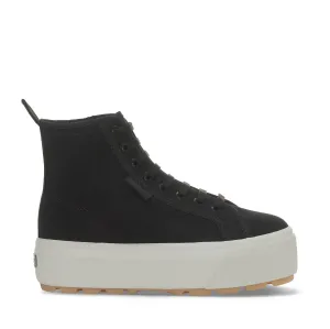 2708 High Top Tank Sneakers - Black Bristol Avorio Pearl Gum