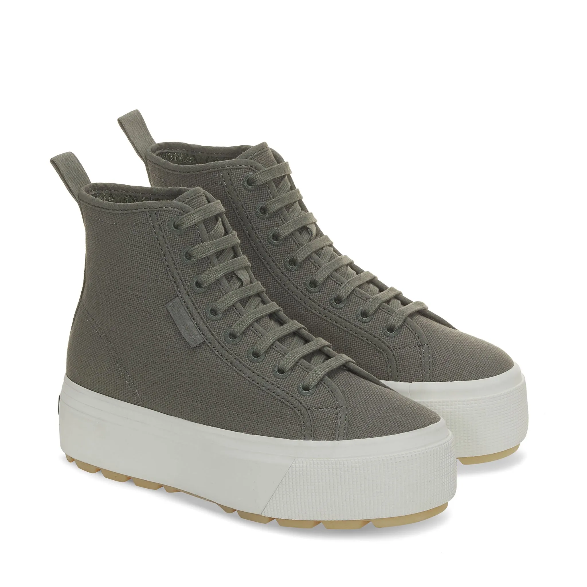 2708 High Top Tank Sneakers - Grey Greenish Avorio Pearl Gum