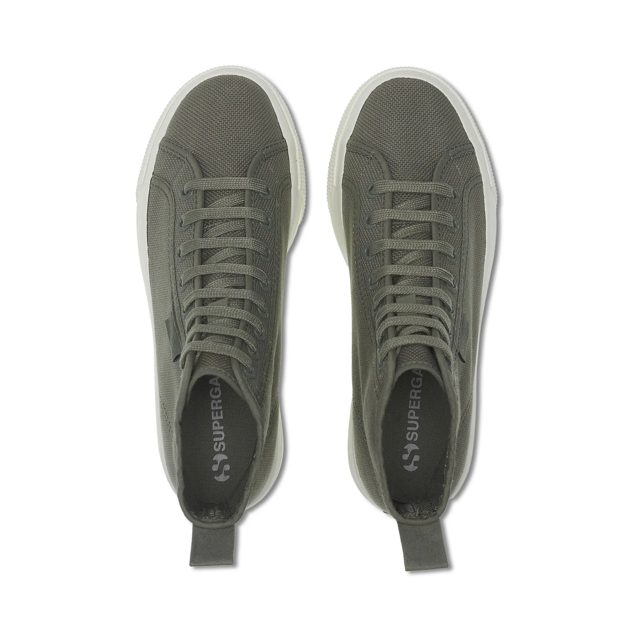 2708 High Top Tank Sneakers - Grey Greenish Avorio Pearl Gum