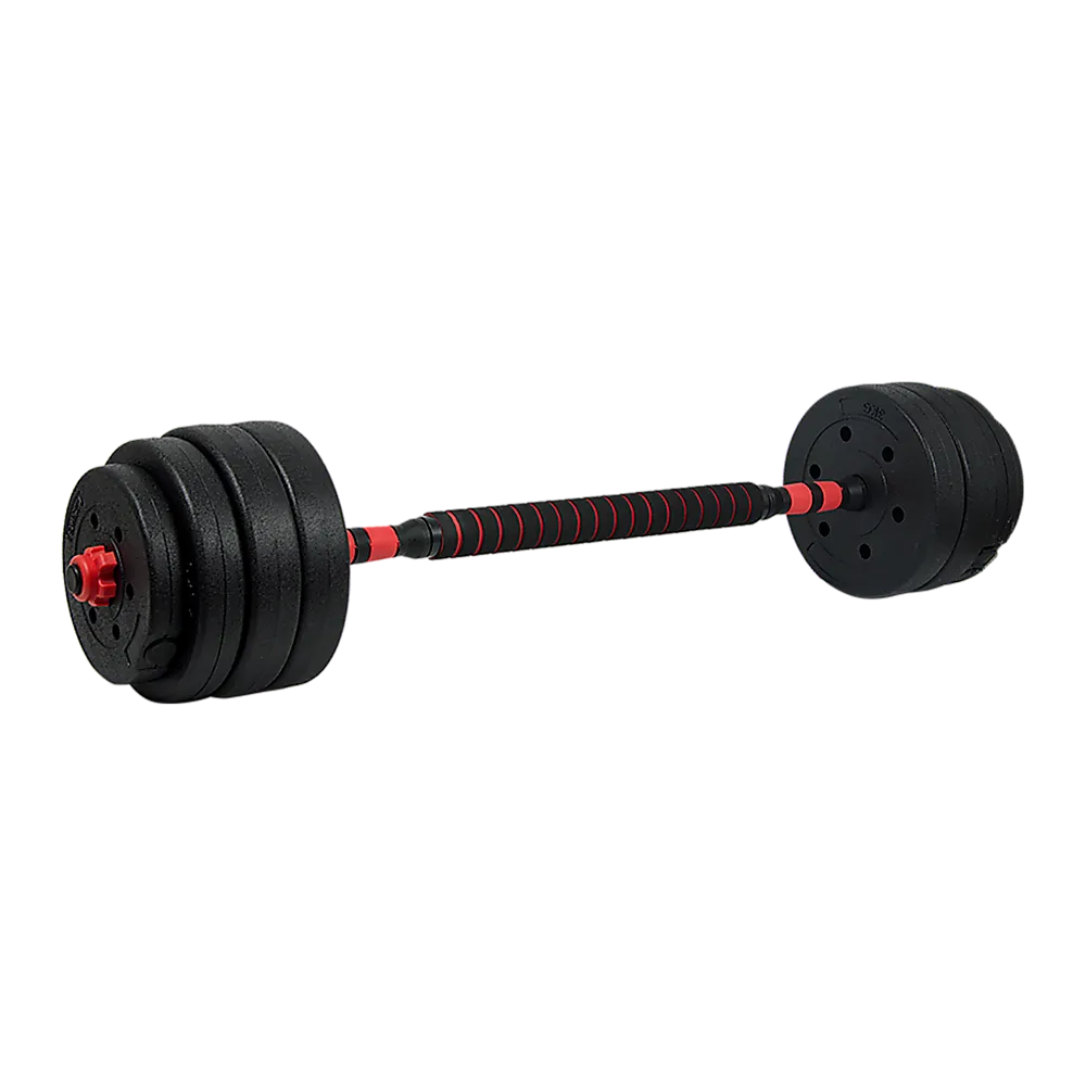 40kg Adjustable Rubber Dumbbell Set Barbell Home GYM Exercise Weights