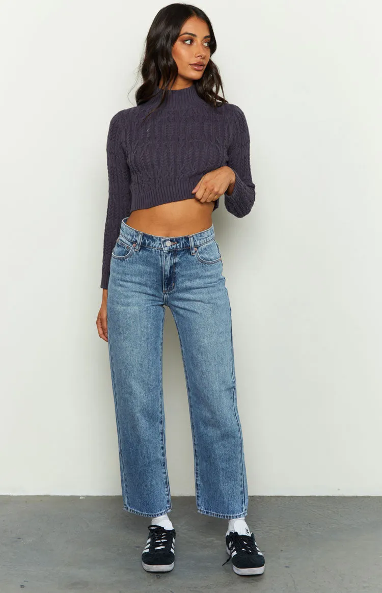 Abrand Scout 95 Mid Straight Crop Blue Jeans