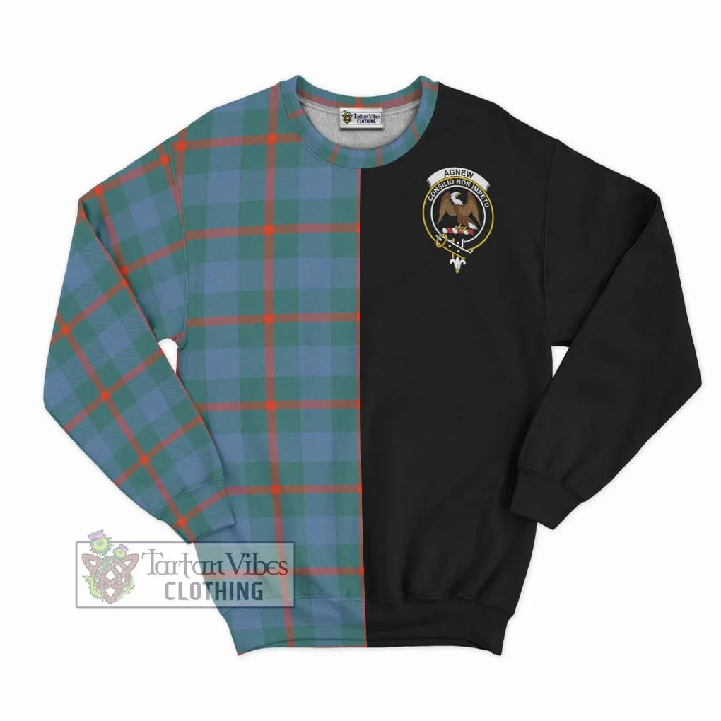 Agnew Ancient Tartan Sweatshirt with Family Crest and Half Of Me Style