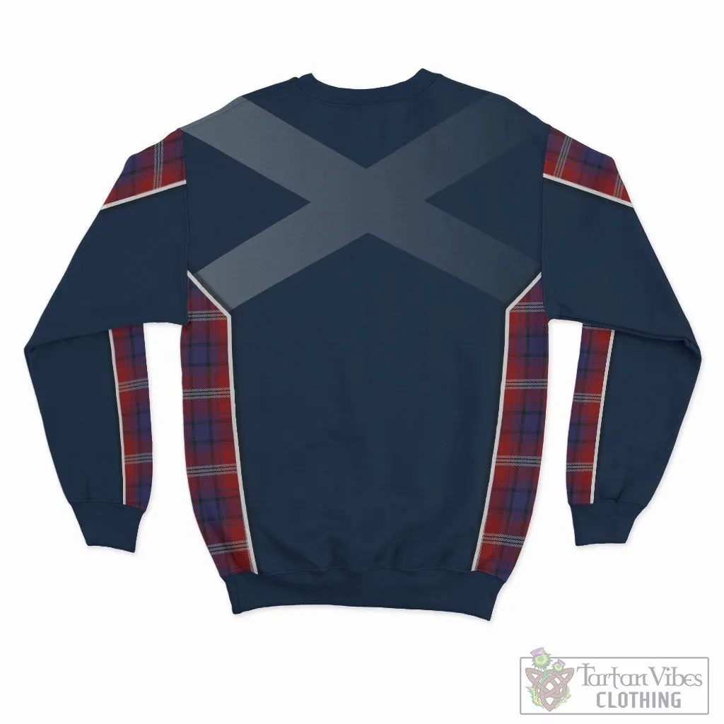 Ainslie Tartan Sweatshirt with Family Crest and Scottish Thistle Vibes Sport Style