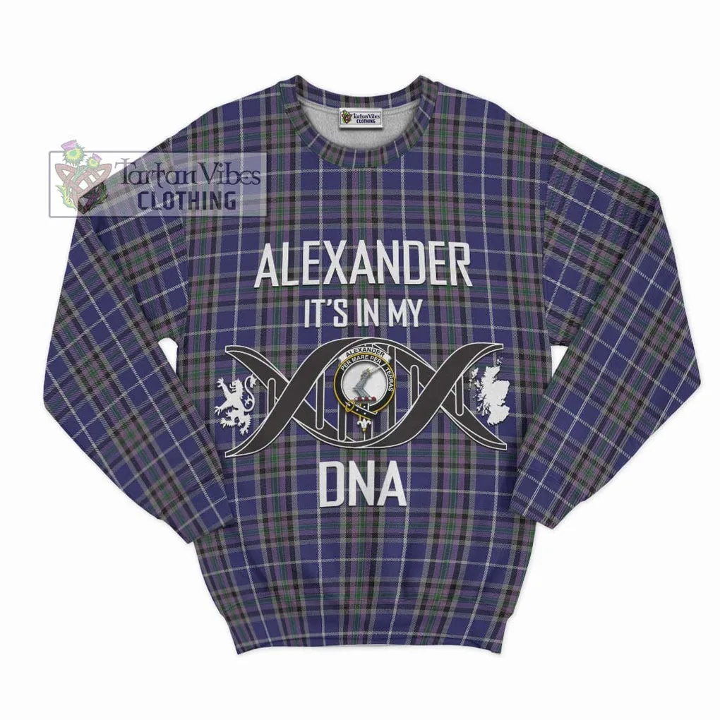 Alexander of Menstry Tartan Sweatshirt with Family Crest DNA In Me Style