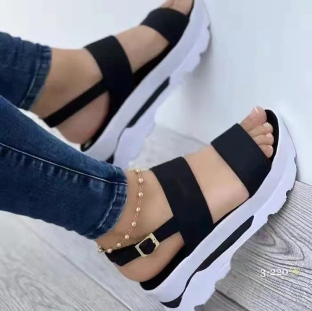 Amozae Summer Women Golden Sandals Platform Heels Cross Strap Ankle Peep Toe Beach Party Ladies Shoes Zapatos Sandals Shoes For Women