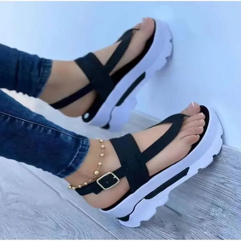 Amozae Summer Women Golden Sandals Platform Heels Cross Strap Ankle Peep Toe Beach Party Ladies Shoes Zapatos Sandals Shoes For Women