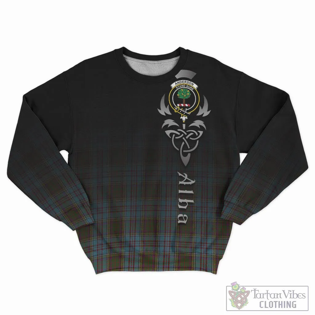 Anderson Tartan Sweatshirt Featuring Alba Gu Brath Family Crest Celtic Inspired