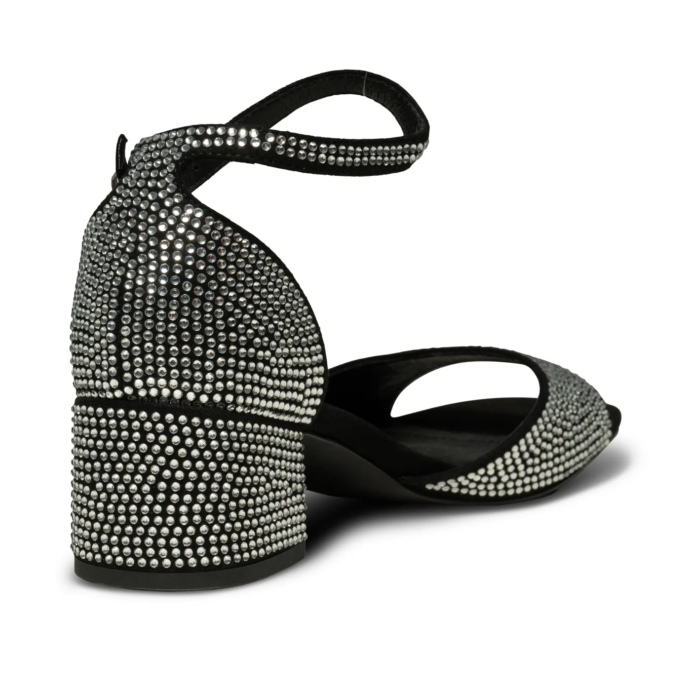 Anni crystal sandal - BLACK