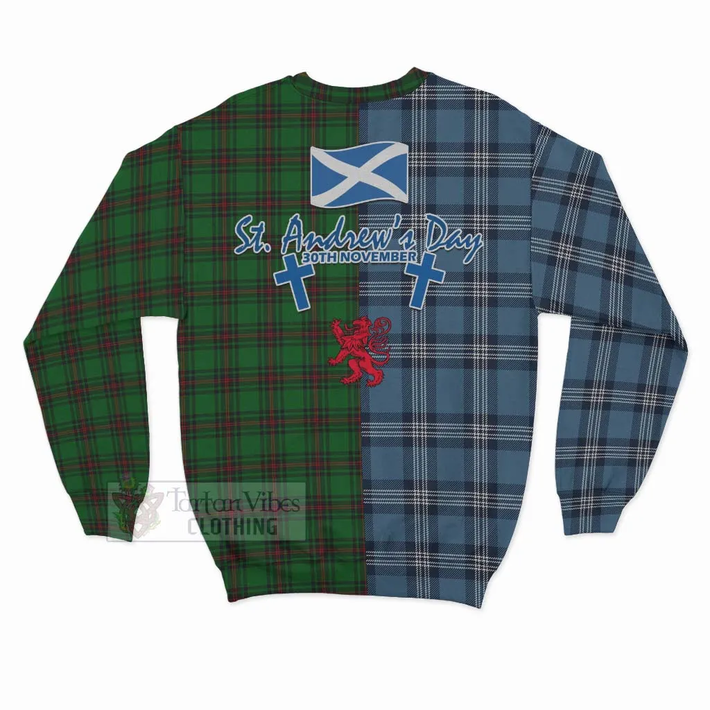 Anstruther Tartan Sweatshirt Happy St. Andrew's Day Half Tartan Style