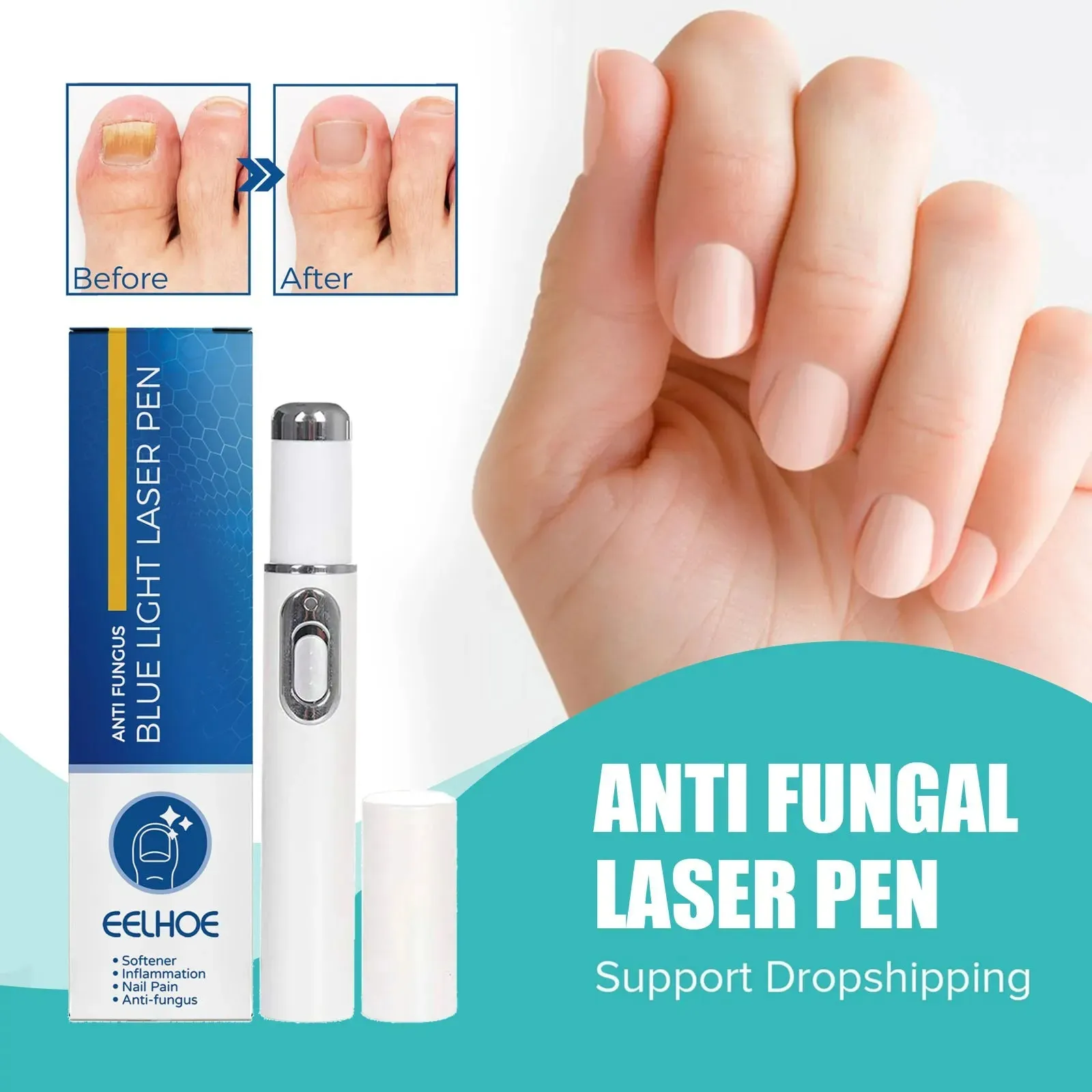 Antifungal Laser Device - Nail Fungus Treatment Pen Anti-fungal Repair Pen Blue Light Laser Pen