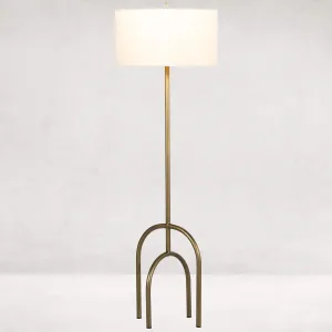 Arc Floor Lamp, Antique Brass