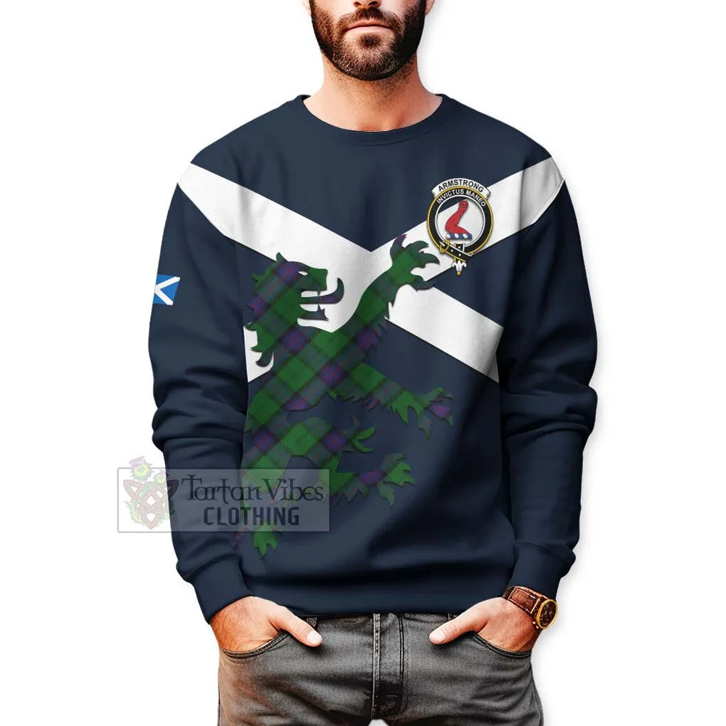 Armstrong Tartan Lion Rampant Sweatshirt  Proudly Display Your Heritage with Alba Gu Brath and Clan Name