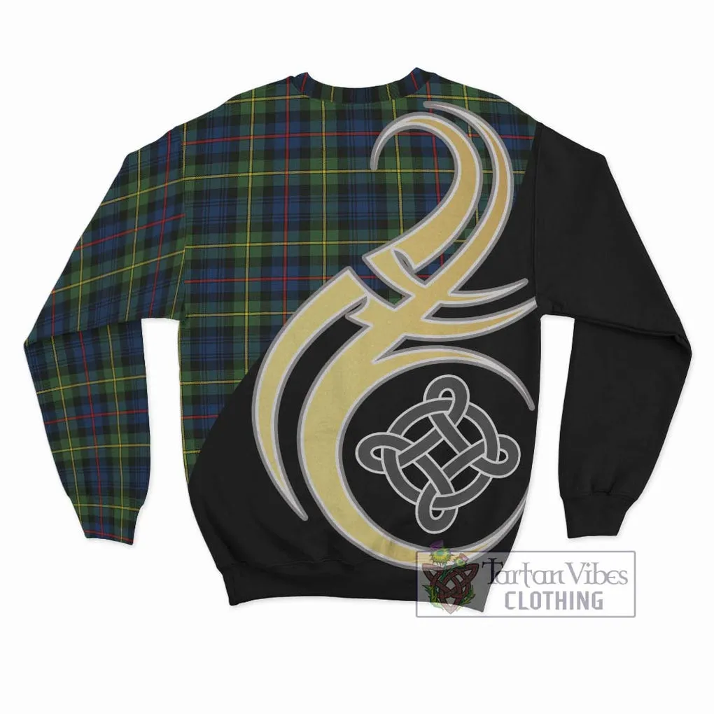 Bailey Modern Tartan Sweatshirt with Family Crest and Celtic Symbol Style