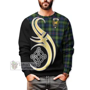 Bailey Modern Tartan Sweatshirt with Family Crest and Celtic Symbol Style