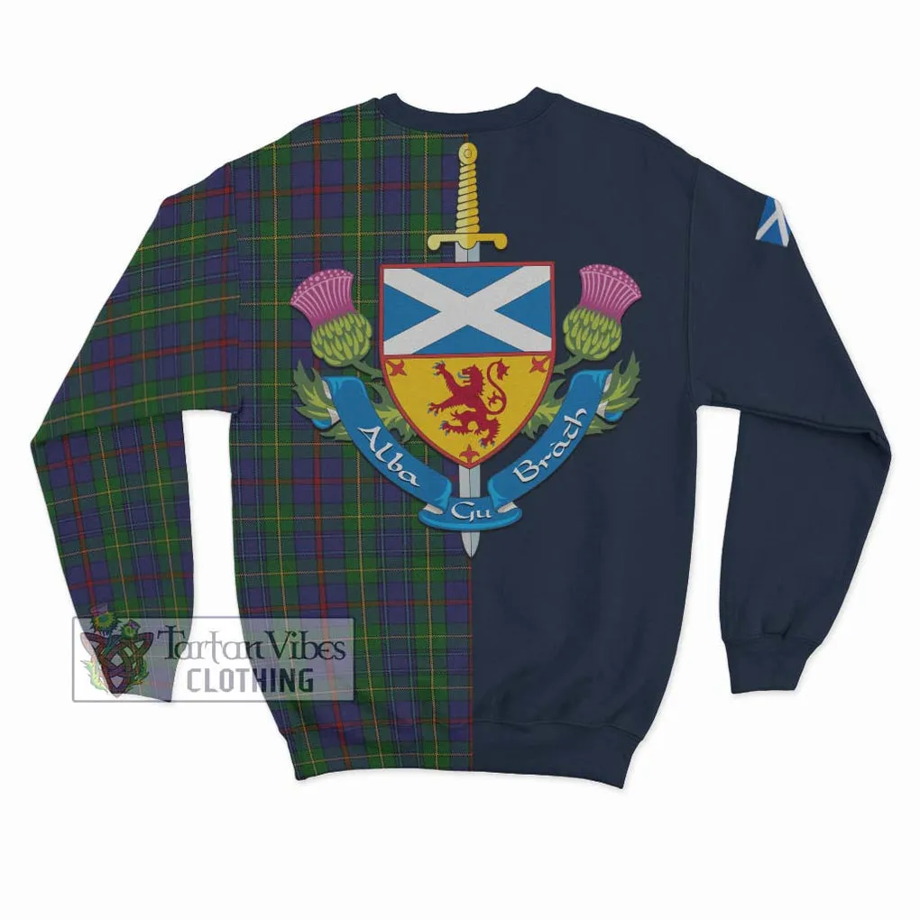 Bailey Tartan Sweatshirt Alba with Scottish Lion Royal Arm Half Style