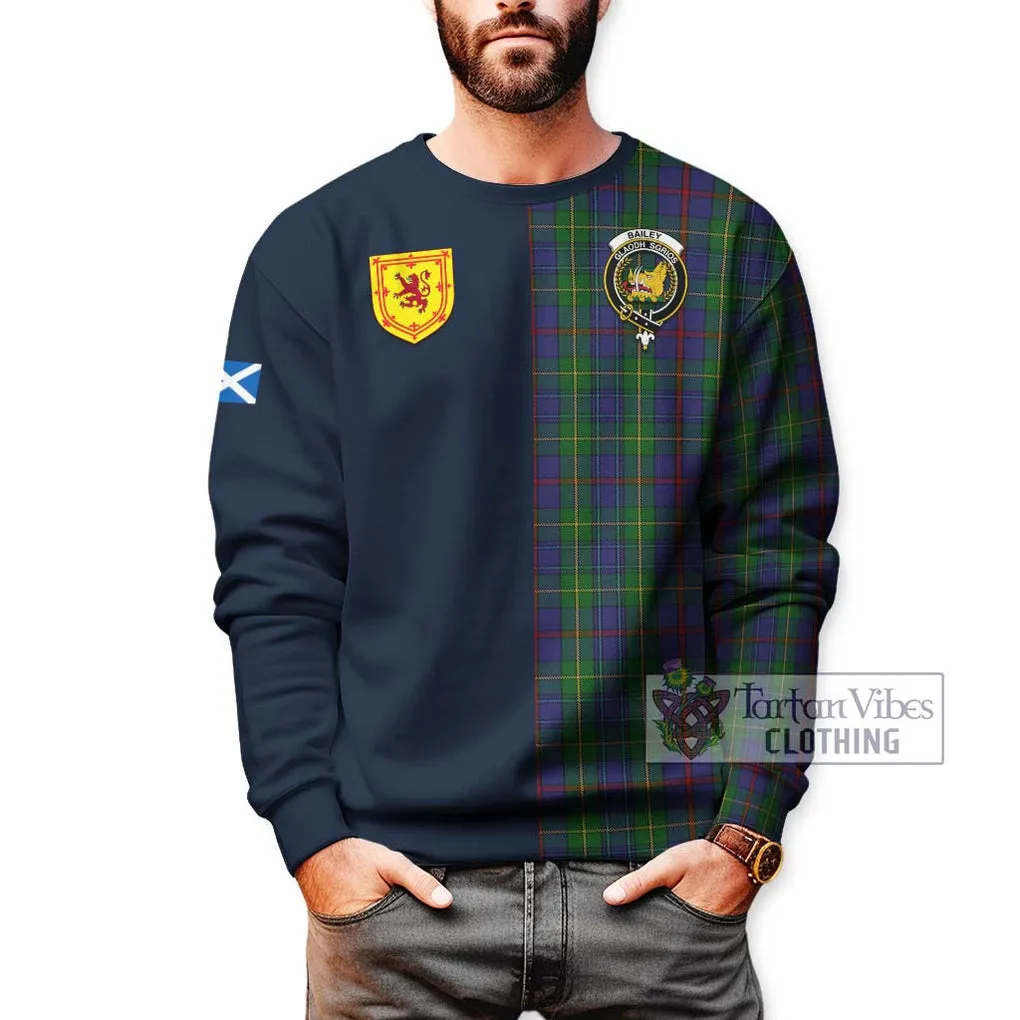 Bailey Tartan Sweatshirt Alba with Scottish Lion Royal Arm Half Style