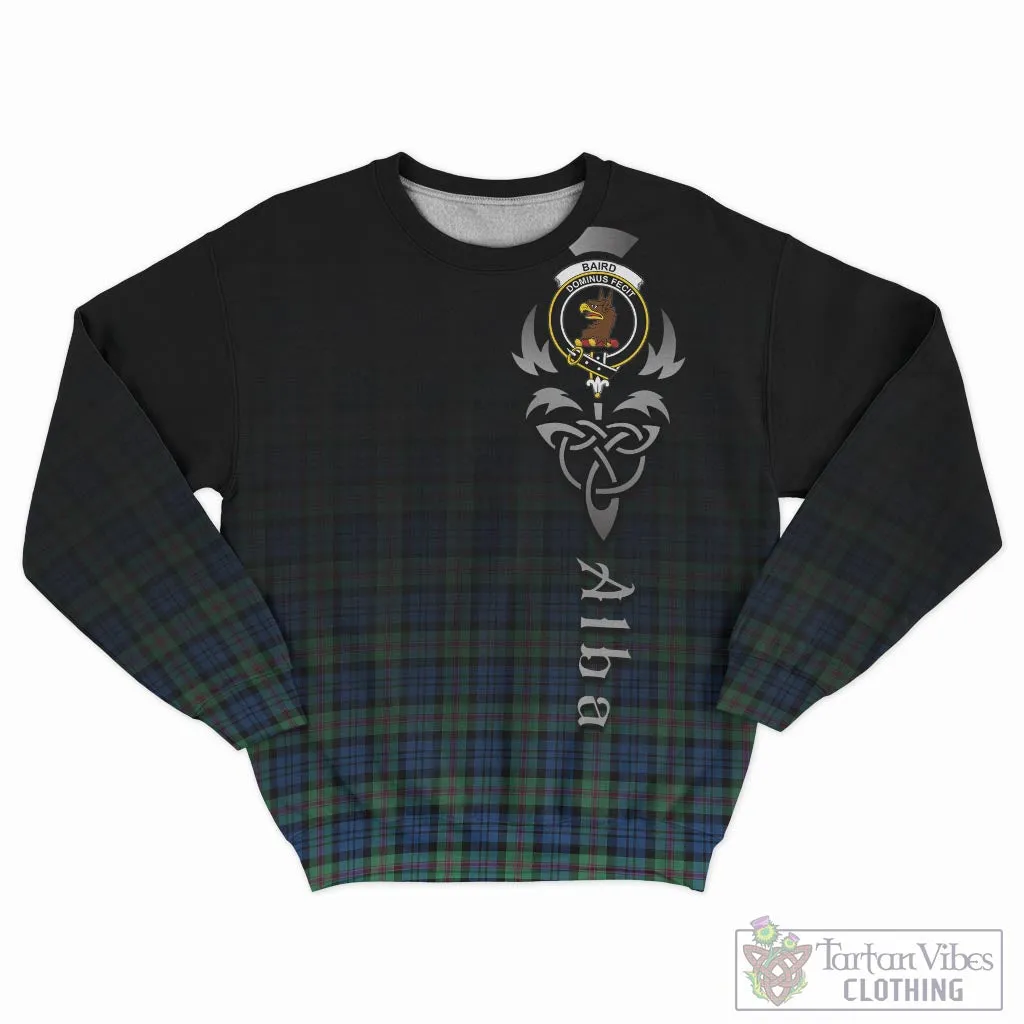 Baird Ancient Tartan Sweatshirt Featuring Alba Gu Brath Family Crest Celtic Inspired