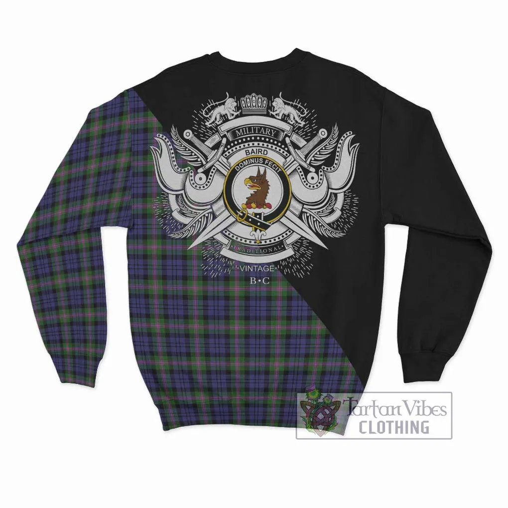 Baird Modern Tartan Sweatshirt with Family Crest and Military Logo Style