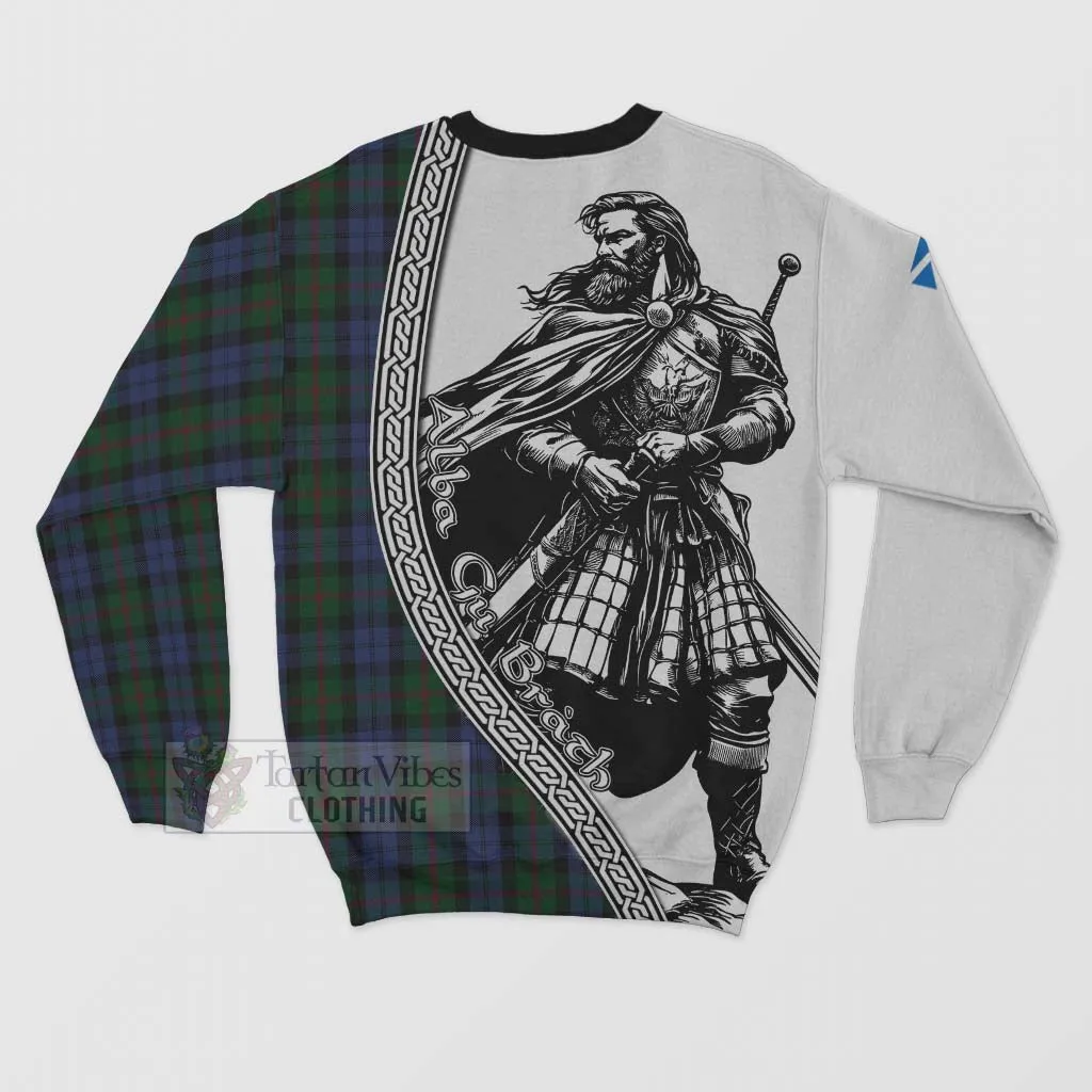 Baird Tartan Clan Crest Sweatshirt with Highlander Warrior Celtic Style