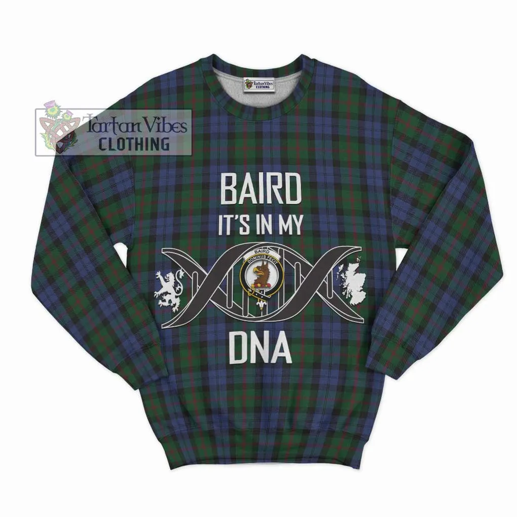 Baird Tartan Sweatshirt with Family Crest DNA In Me Style