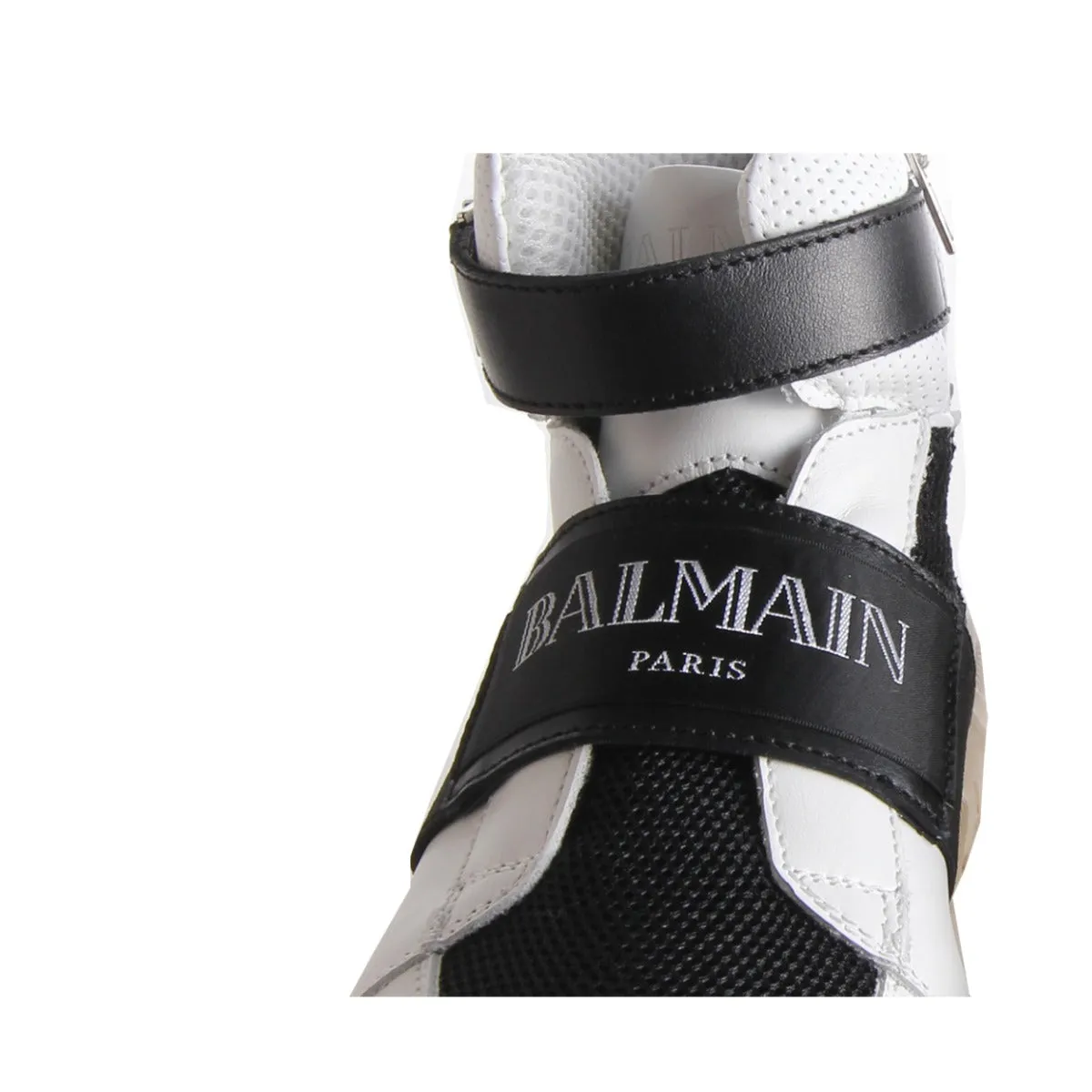 Balmain Kids High Top White Trainers