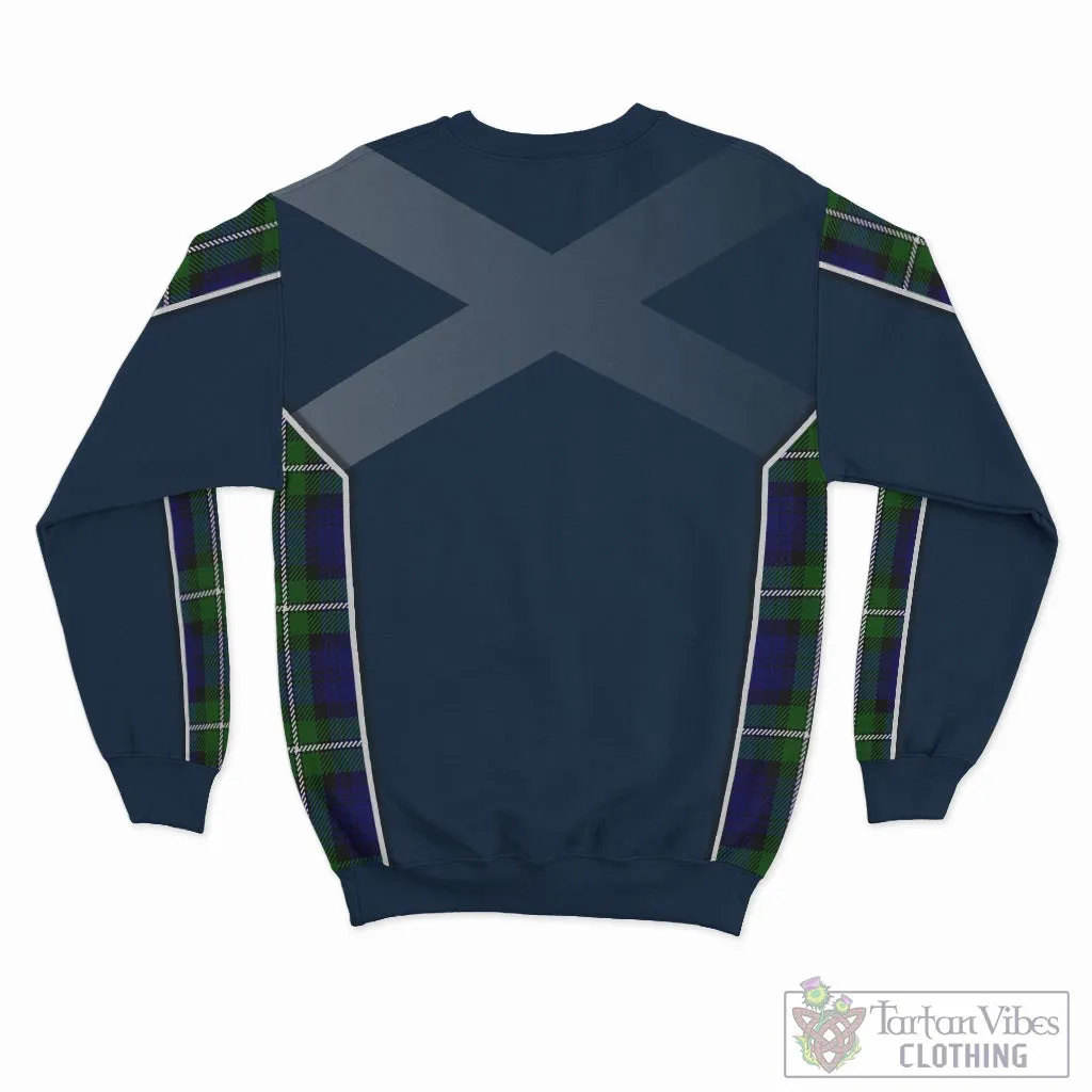 Bannerman Tartan Sweatshirt with Family Crest and Scottish Thistle Vibes Sport Style