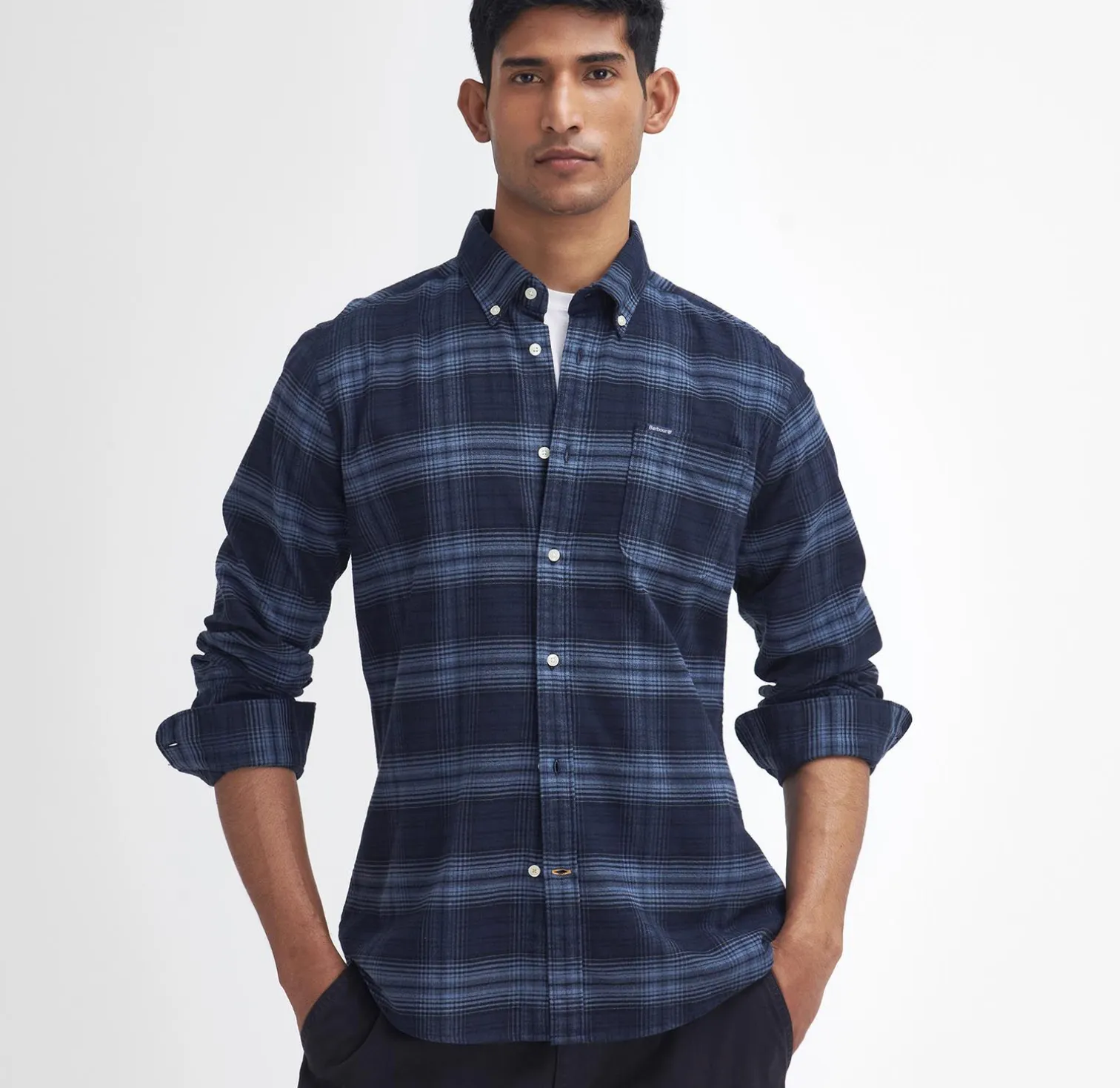 Barbour Forestfield Tailored Shirt Navy