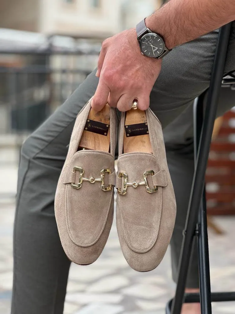 Beige Suede Loafer