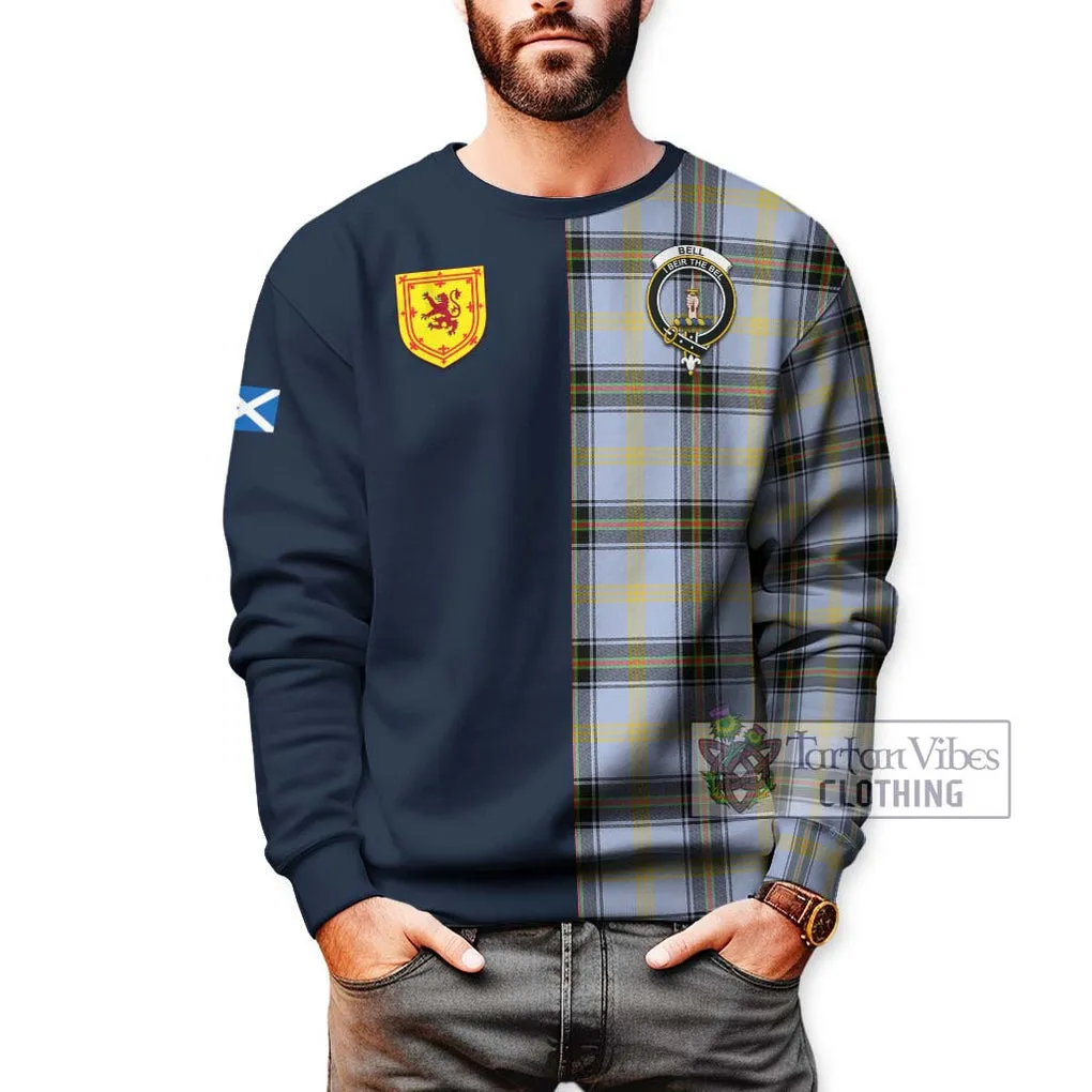 Bell of the Borders Tartan Sweatshirt Alba with Scottish Lion Royal Arm Half Style