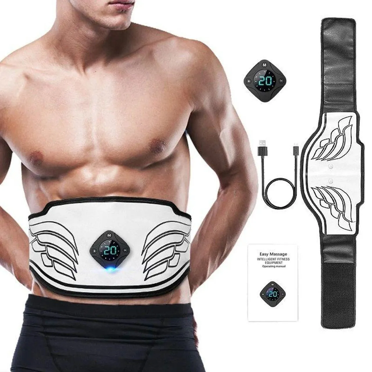 Belly Fat Reduction Massage Belt - EMS Abdominal Vibration Belt