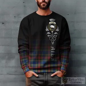 Bethune Tartan Sweatshirt Featuring Alba Gu Brath Family Crest Celtic Inspired