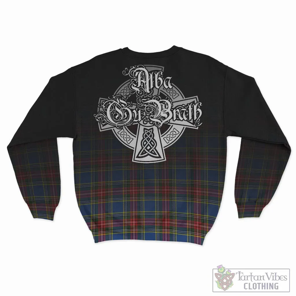 Bethune Tartan Sweatshirt Featuring Alba Gu Brath Family Crest Celtic Inspired