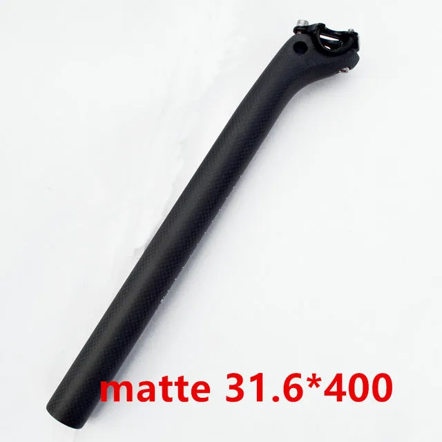 bike carbon fiber bicycle seatpost MTB road bike parts superlight 190g seat post 3k matte 27.2/30.8 /31.6 *400MM offset 25mm