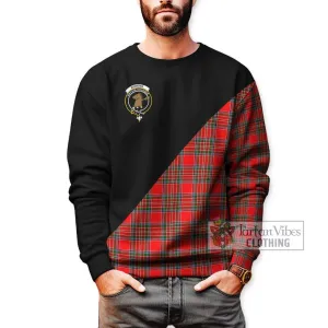 Binning Tartan Sweatshirt with Family Crest and Military Logo Style