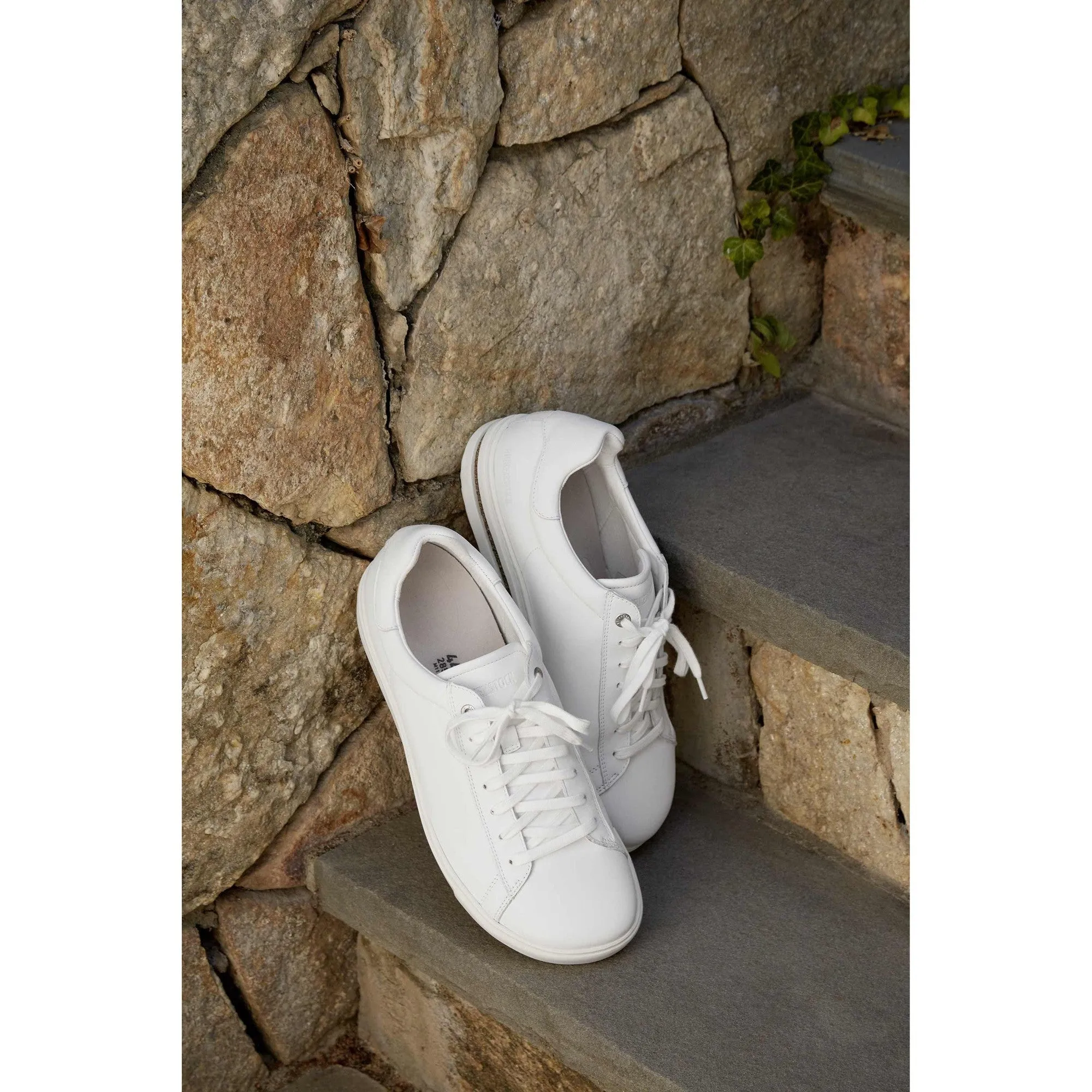 Birkenstock Bend Low 1017723 Ladies White Leather Arch Support Lace Up Trainers