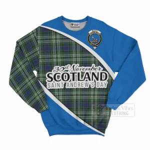 Blyth Family Crest Tartan Sweatshirt Celebrate Saint Andrew's Day in Style