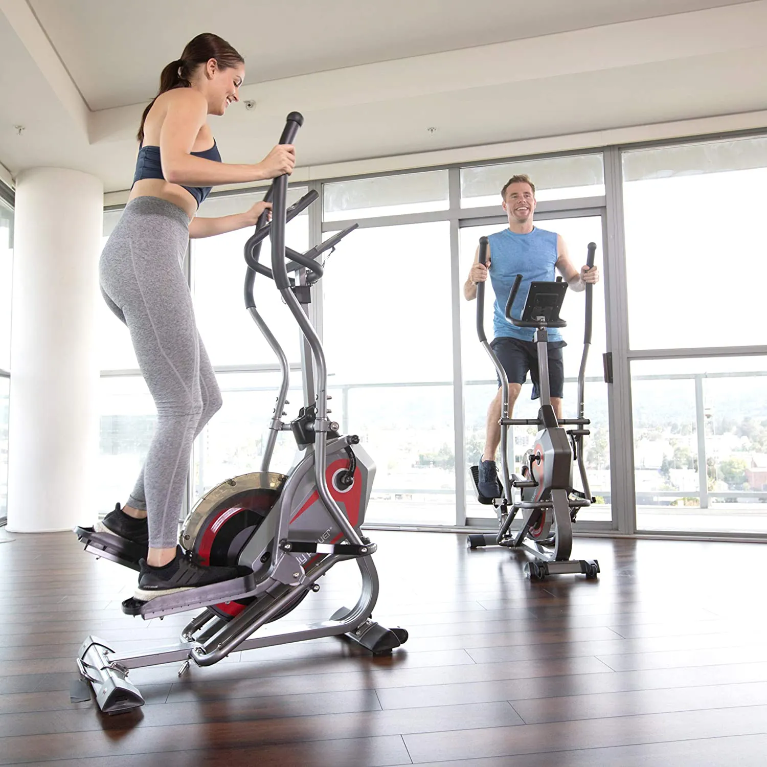 Body Power 2-in-1 Elliptical Stepper Trainer with Curve-Crank Technology