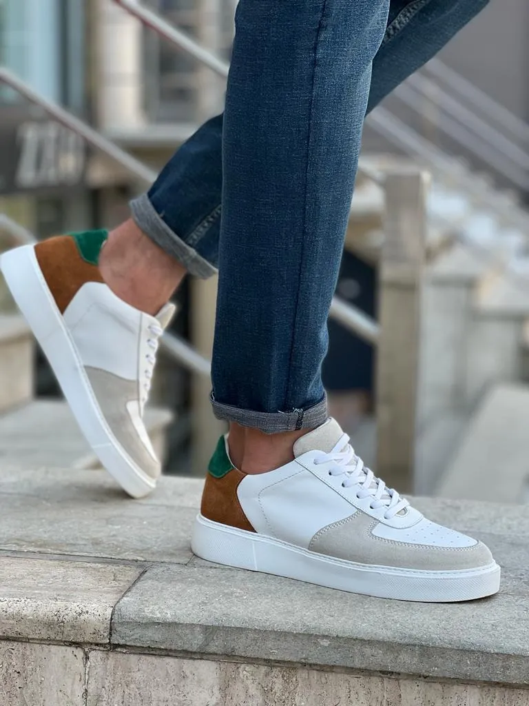 Bojoni Veneta Eva Sole Suede White Detailed Sneakers