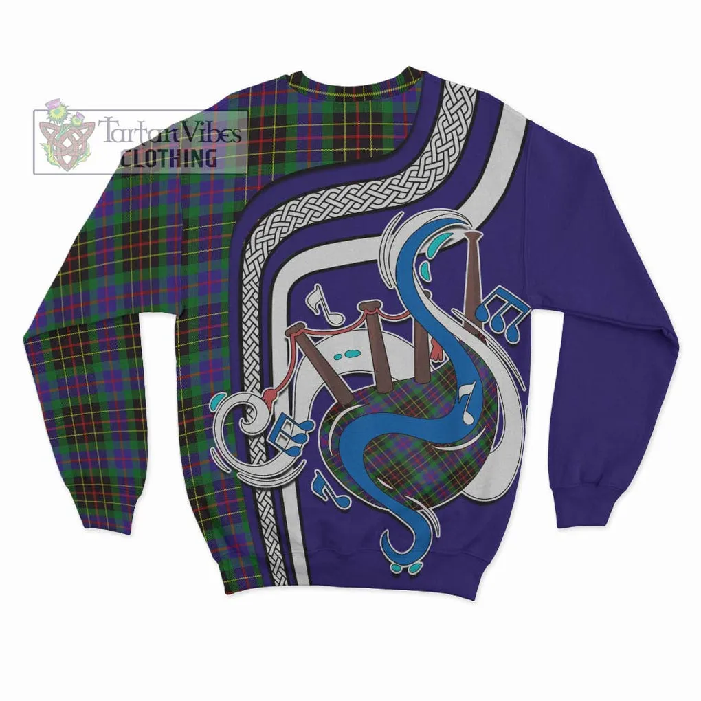 Brodie Hunting Modern Tartan Sweatshirt with Epic Bagpipe Style