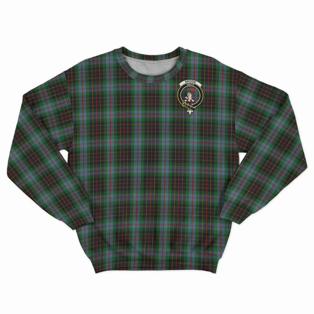 Brodie Hunting Tartan Sweatshirt with Family Crest