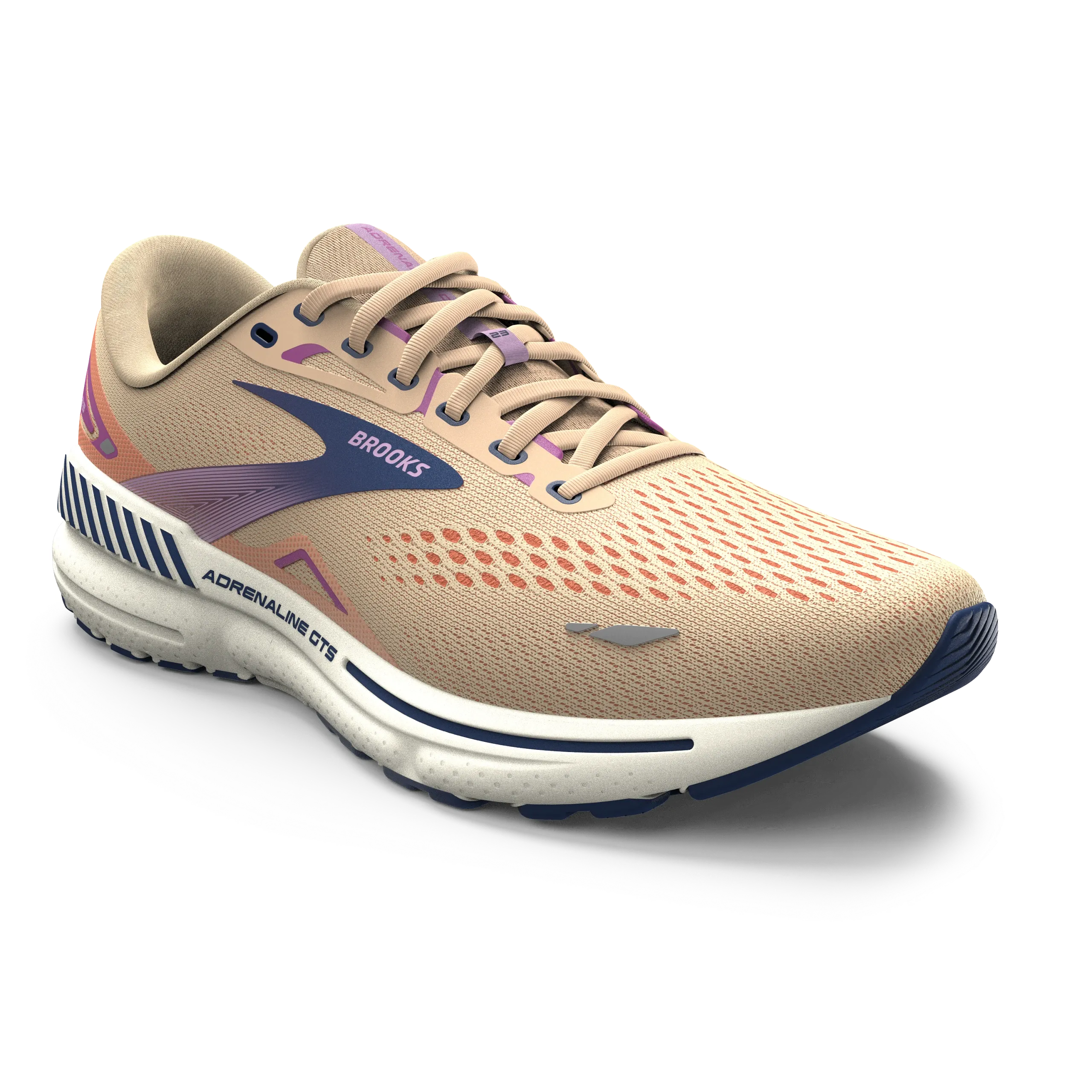 Brooks | Adrenaline GTS 23 | Women's | Apricot/Estate Blue/Orchid