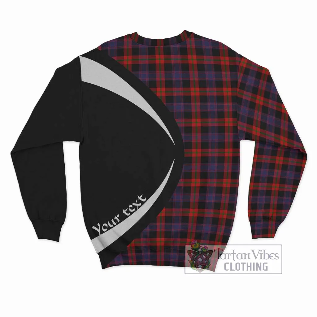 Broun Modern Tartan Sweatshirt with Family Crest Circle Style