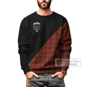 Bruce Tartan Sweatshirt with Family Crest and Military Logo Style