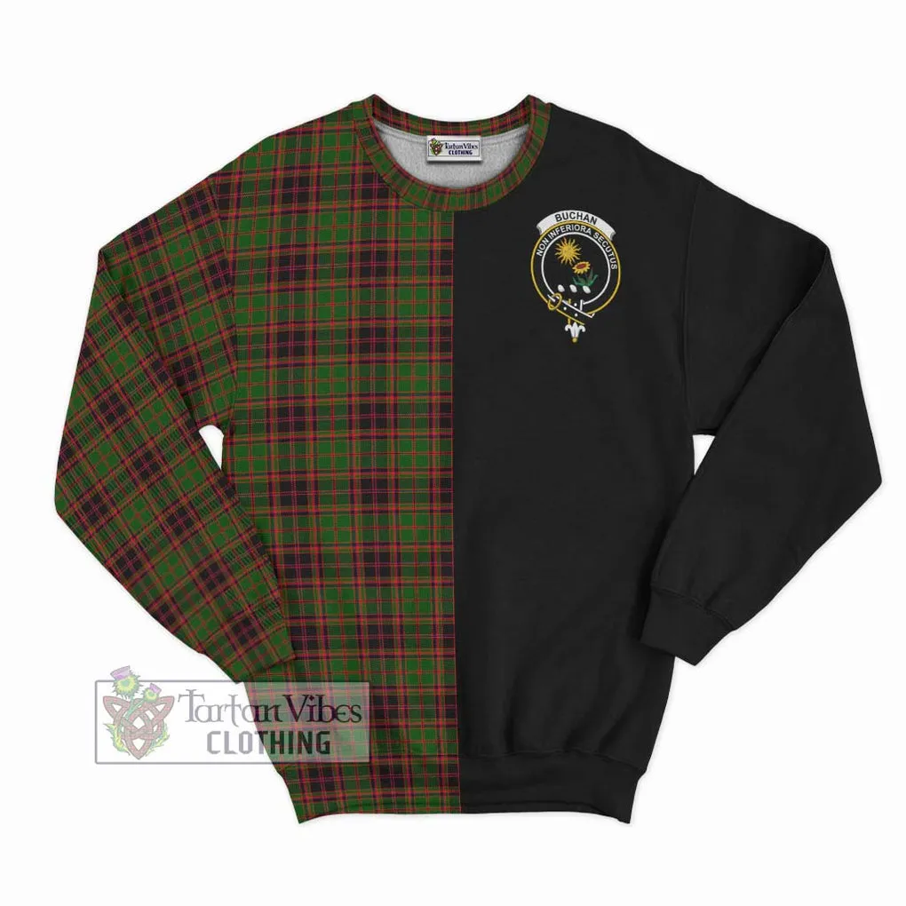 Buchan Tartan Sweatshirt with Family Crest and Half Of Me Style