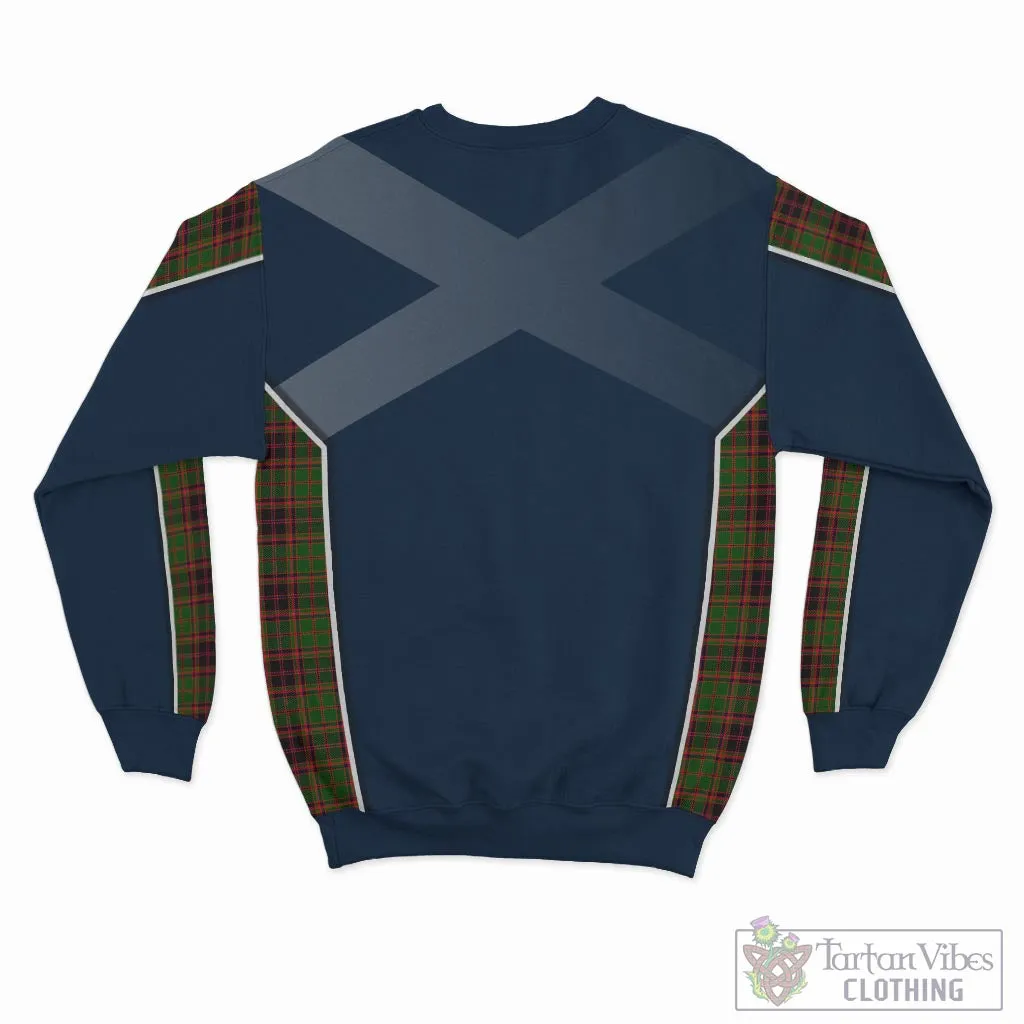 Buchan Tartan Sweatshirt with Family Crest and Scottish Thistle Vibes Sport Style