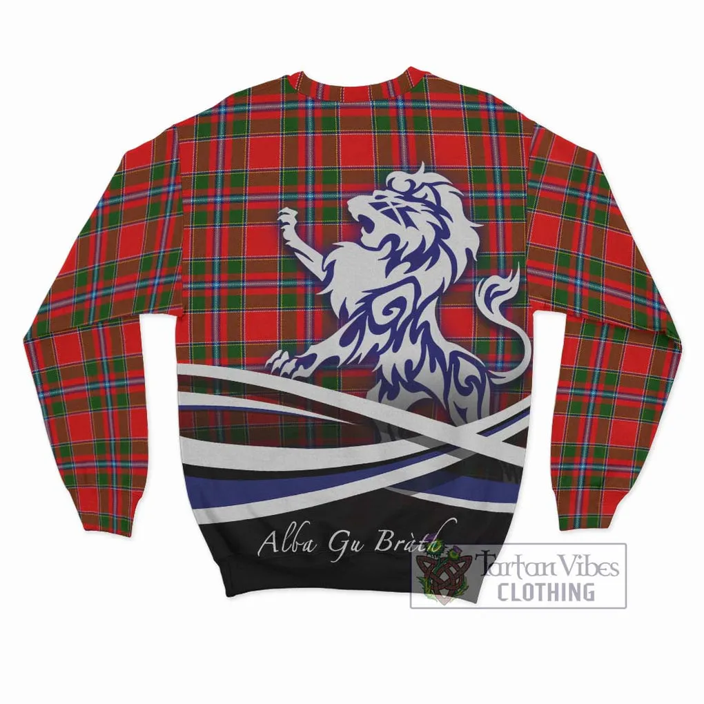 Butter Tartan Sweatshirt with Alba Gu Brath Regal Lion Emblem